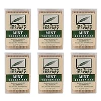 Tea Tree Therapy - Tea Tree & Menthol Toothpicks 100-count (Pack of 6)