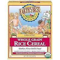Earth's Best Organic Infant Cereal, Whole Grain Rice, 8 oz. Box