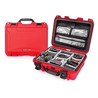 Nanuk 920 Waterproof Hard Case with Lid Organizer and Padded Divider - Red (920-6009)