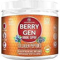 Berry Gen: Immune Support Multivitamin Collagen Powder with Vitamin C, Biotin, and More - 30 Servings - Anti-Aging and Rich in Antioxidants - Supports Energy and Joints - Made in The USA