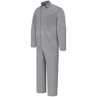 Red Kap Men's Snap Front Cotton Coverall, Oversized Fit, Long Sleeve