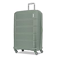 American Tourister Stratum 2.0 Expandable Hardside Luggage with Spinner Wheels, Jade Green, 28-Inch Checked-Large