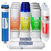 iSpring F19K75 2-Year Replacement Supply Set for 6-Stage Reverse Osmosis RO Water Filtration Systems with Alkaline Mineral Filter, 19 Count (Pack of 1), White