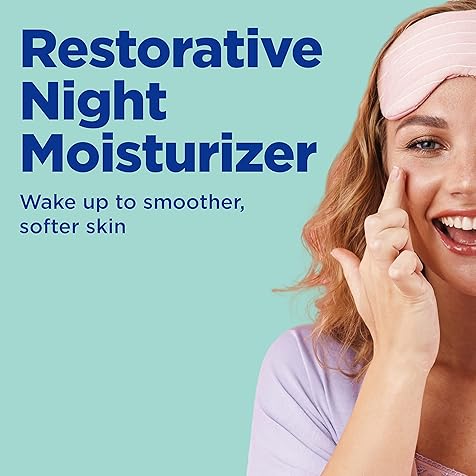 Night Cream with Hyaluronic Acid, Restorative Night Moisturizer by the Makers of Differin Gel, Gentle Skin Care for Acne Prone Sensitive Skin, 2.5 oz (Packaging May Vary)