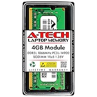 A-Tech 4GB RAM Replacement for Synology D3NS1866L-4G | DDR3/DDR3L 1866 MHz PC3L-14900 SODIMM Non-ECC Unbuffered Memory Compatible for DS620slim, DS918+, DS718+, DS418play, DS218+