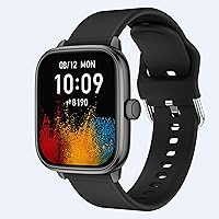 IP67 Waterproof Watch Full Touch Smartwatch, Sport Android, OIS Bracelet CallingFashion, Calling Smart Watch, Unisex Sport Watch, 5-10 Days Battery Life, Gift for Men, Women. (Black)