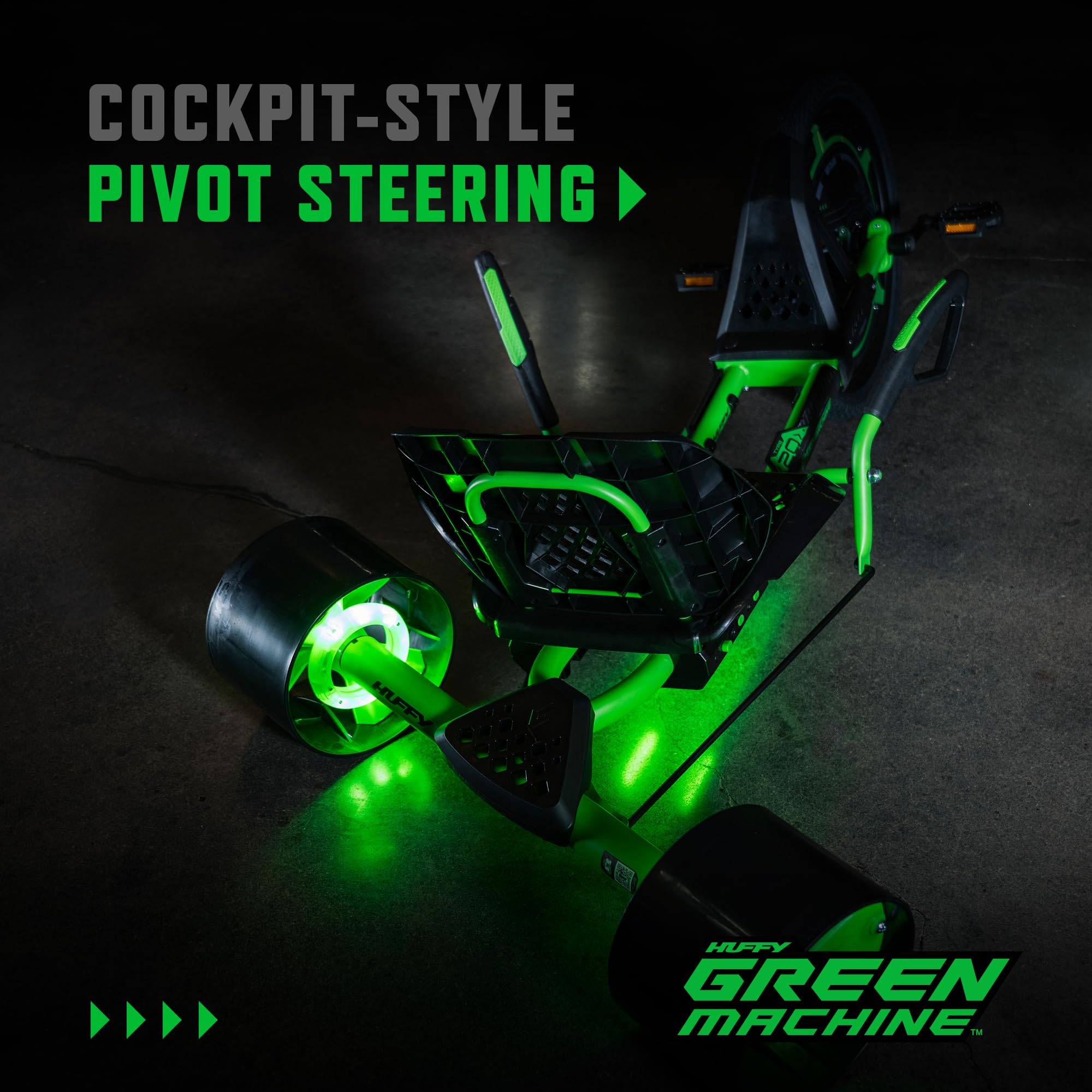 Green Machine 20-inch Drift Trike, Green and Black