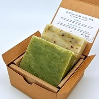 Double Mint Soap Gift Set (2 Full Size Bars) - Eucalyptus Spearmint, Peppermint - Great for ACNE & OIL SKIN - Handmade in USA with All Natural / Organics Ingredients & Essential Oils
