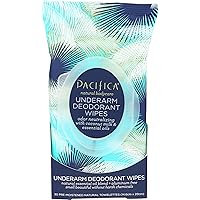 Pacifica Underarm Deodorant Wipes - Coconut Milk and Essencial Oil 30 Pc
