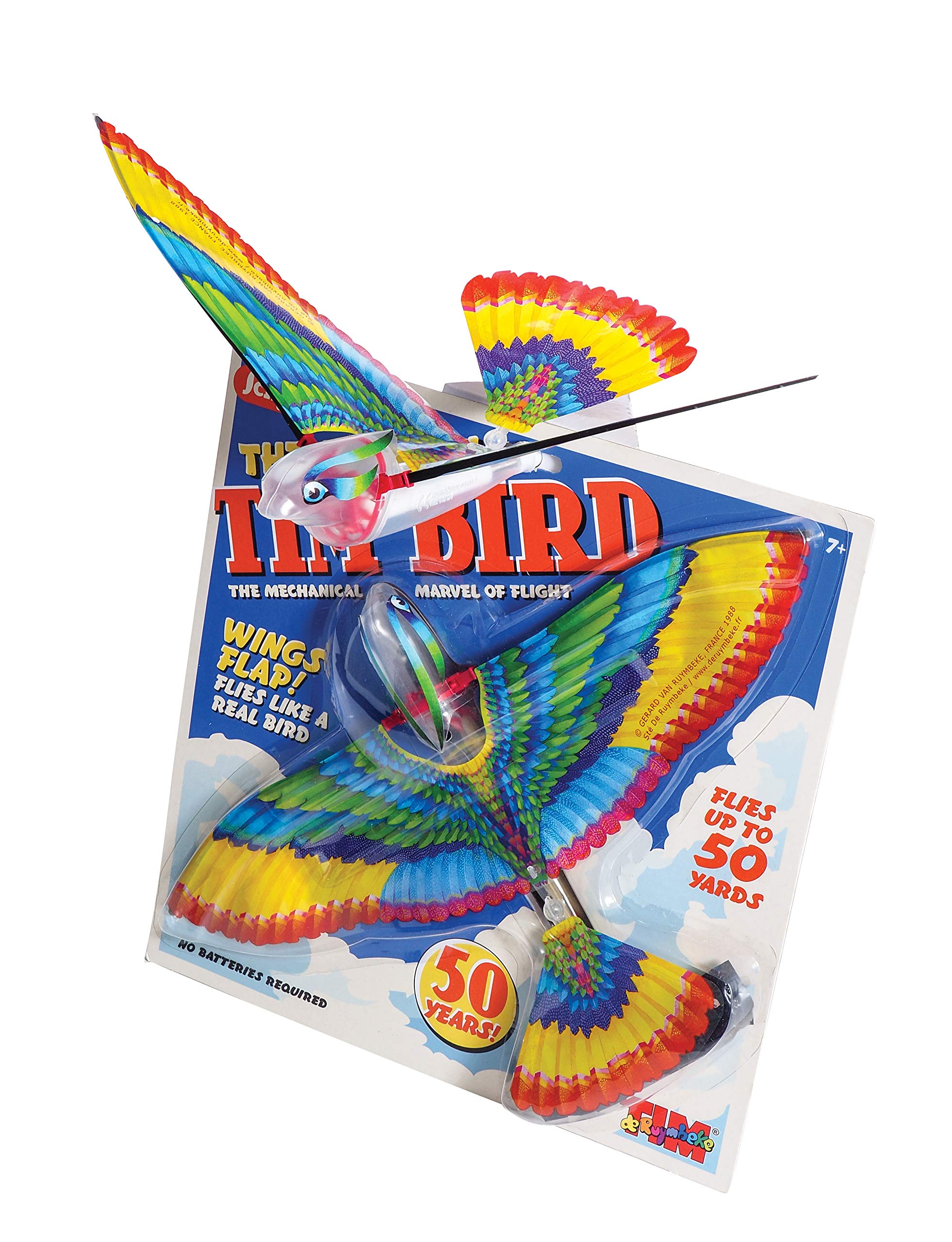 Schylling Tim Bird Mechanical Flying Toy , Green 8 inch (Pack of 1)