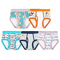 Bluey Boys' Amazon Exclusive Multipacks of 100% Combed Cotton Underwear Briefs, Sizes 2/3t, 4t, 4, 6, and 8