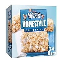 Rice Krispies Treats Homestyle Marshmallow Snack Bars, Kids Snacks, Lunch Snacks, Original, 27.9oz Box (24 Bars)