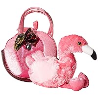 Aurora® Fashionable Fancy Pals™ Fabulous Flamingo Stuffed Animal - On-The-go Companions - Stylish Accessories - Multicolor 7 Inches