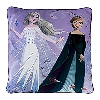 Franco Kids Bedding Soft Decorative Pillow Cover, 15 in x 15 in, Disney Frozen 2