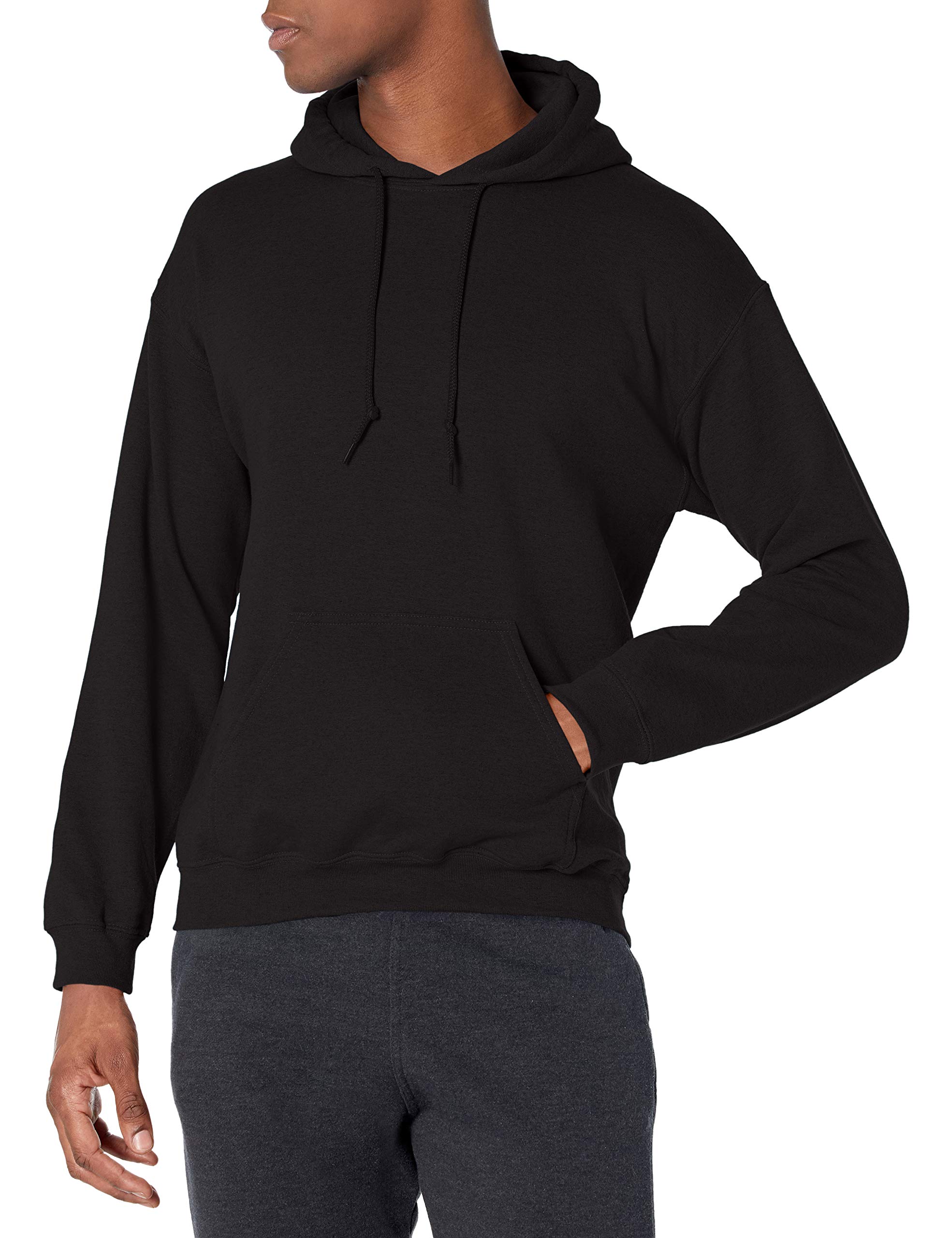 Gildan Heavy Blend Adult Unisex Hooded Sweatshirt/Hoodie Black - Large