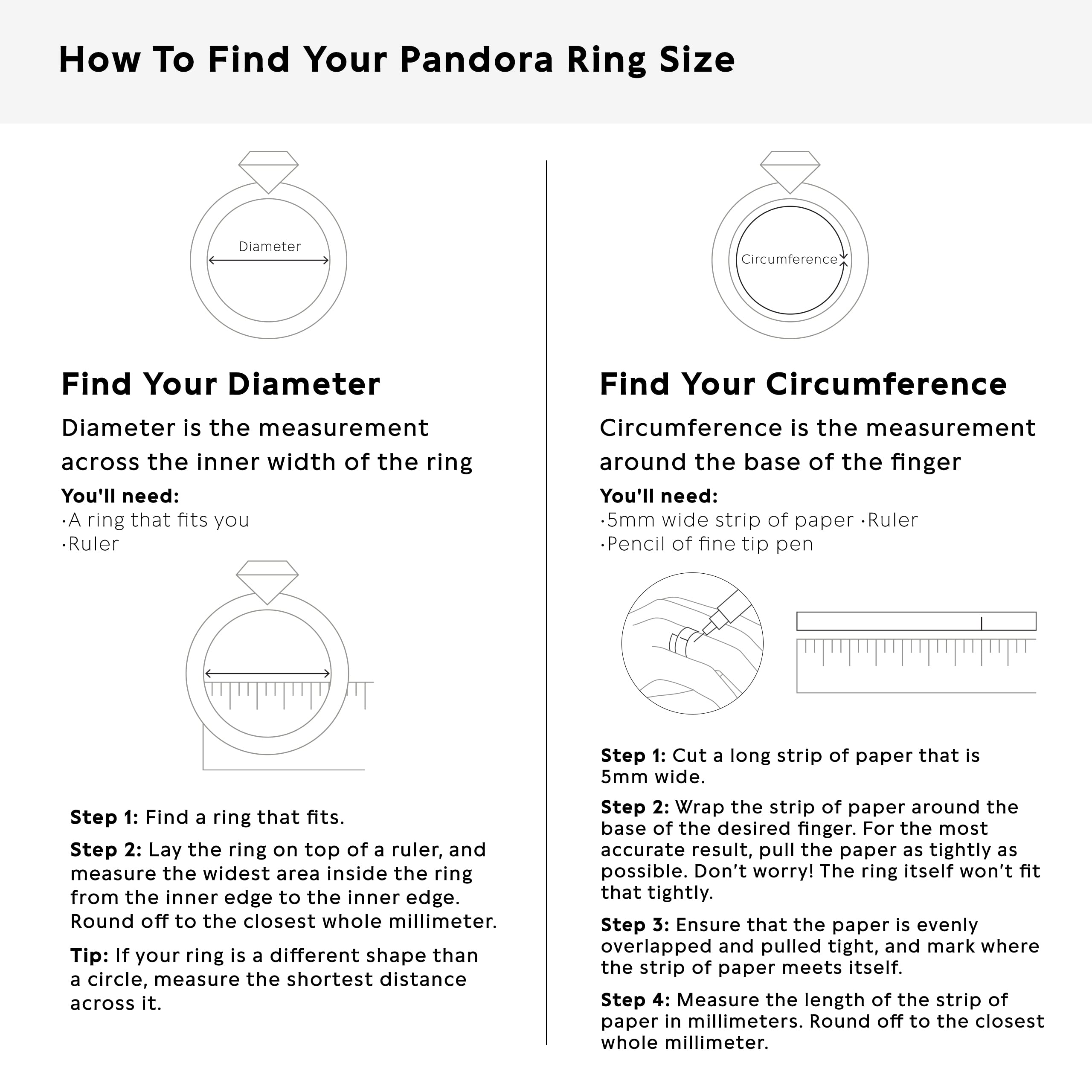 PANDORA Jewelry - Princess Sparkling Wishbone Cubic Zirconia Ring - Gift for Her Rose