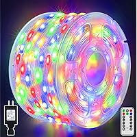 Outdoor String Lights with 1000LED 328FT, IP67 Waterproof Fairy Lights with Remote 8 Modes and Timer Memory Function, Christmas Lights for Holiday Decorations (Multicolor)