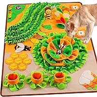 Snuffle Mat for Dogs 40'' X 27'' Large Dog Feeding Mats Pet Dog Sniff Mat Nosework Slower Feeder Interactive Dog Mat for Stress Relief Encourage Natural Foraging (Orange)