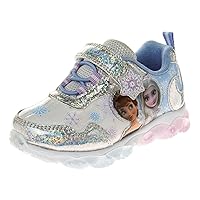 Disney Girls' Frozen Sneakers - Laceless Light-Up Running Shoes (Toddler/Little Girl)