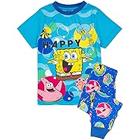 SpongeBob SquarePants Kids Pyjamas Boys Squidward Patrick T-Shirt Trousers Pjs
