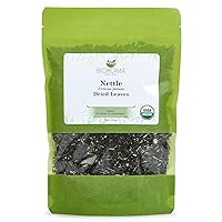Biokoma Pure and Organic Nettle Dried Leaves 50g (1.76oz) in Resealable Moisture Proof Pouch, USDA Certified Organic - Herbal Tea, No Additives, No Preservatives, No GMO, Kosher