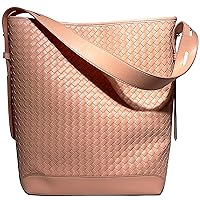 Large Leather Tote Bag for Women Oversized Woven Bucket Handbag Stylish Travel Purse Elegant Top Handle Shoulder Bag