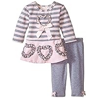 Bonnie Baby Baby Girls Corduroy Dress and Legging Set Pink 3-6 Months