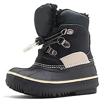 Kids Boys Girls Winter Duck Boot, Youth Outdoor Two Tone Fashion Waterproof Rain Boot (Toddler/Little Kid/Big Kid)