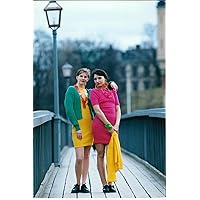 Anna Holtblad and Lehna in 90s Swedish Fashion - Vintage Press Photo