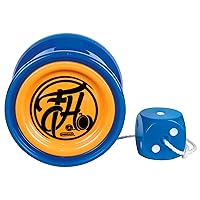 Duncan Toys Freehand Yo-Yo, String Trick Yo-Yo with Counterweight, Ball Bearing Axle and Aluminum Body, Blue w/Orange Cap