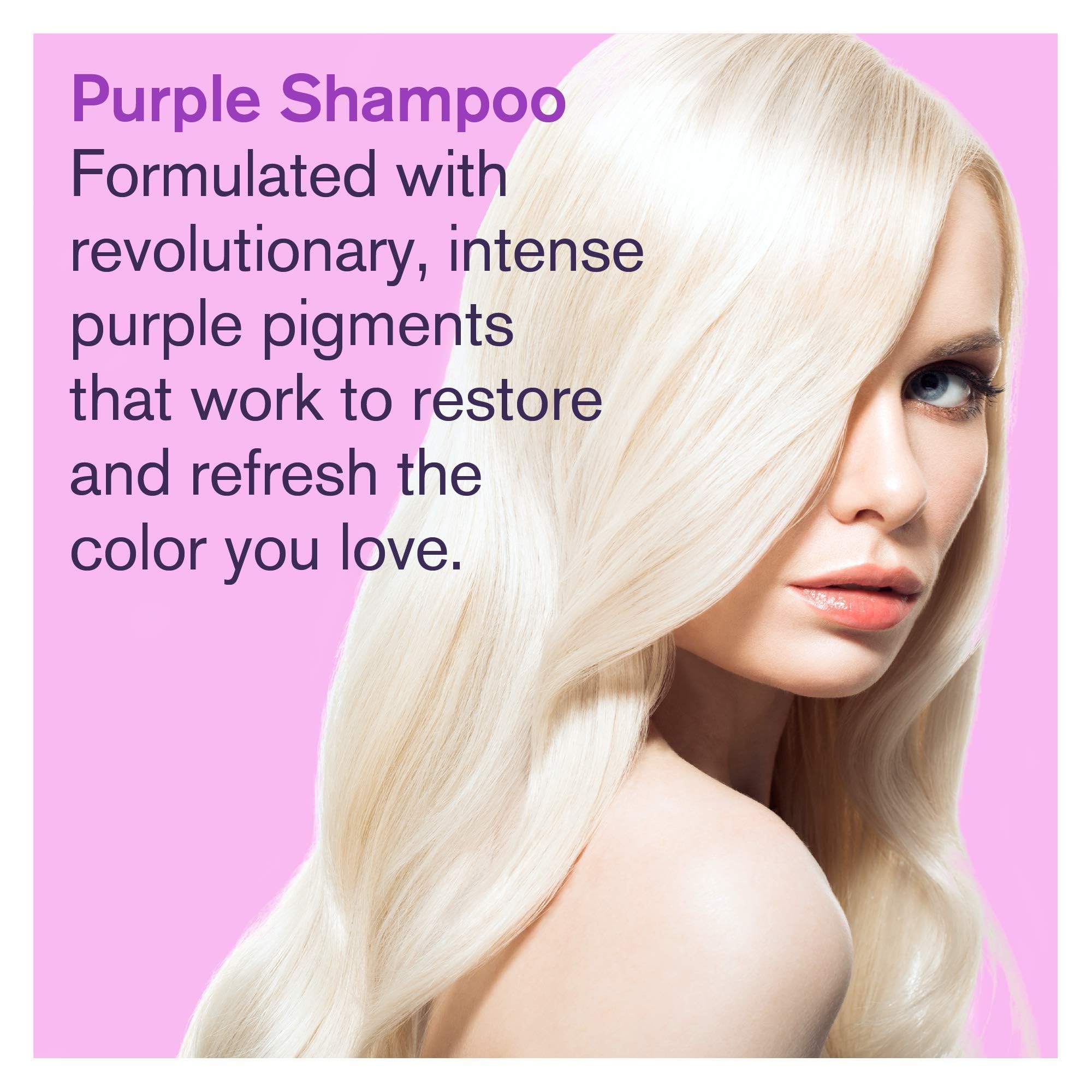 Purple Shampoo for Blonde Hair - Blonde Toner Eliminates Brassy Yellow Tones for Bleached, Platinum, Bleached, Gray, Ash, Silver & Blonde Hair - Paraben & Sulfate-Free, Cruelty-Free & Vegan - 8 Fl Oz