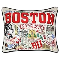 Catstudio Boston University Collegiate Embroidered Decorative Throw Pillow
