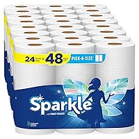 Pick-A-Size Paper Towels, 24 Double Rolls = 48 Regular Rolls, Everyday Value Paper Towel with Full and Half Sheets