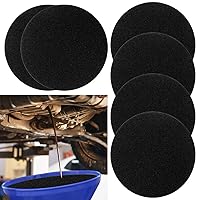 6Pcs Oil Drain Splash pad,Applicable to Oil pan for Oil Change, Oil drip pan, Oil Drain, for Automotive Repair and Technicians Oil Change pan Oil Mat ，Splatter Pad, Round Black 15 Inches