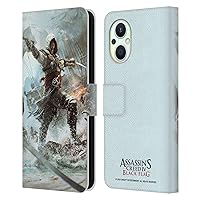 Head Case Designs Officially Licensed Assassin's Creed Edward on Shore 2 Black Flag Key Art Leather Book Wallet Case Cover Compatible with Oppo Reno8 Lite