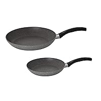 Ballarini Z1024-139 Ferrara Frying Pan, Set of 2, 7.9 & 11.0 inches (20 & 28 cm), Made in Italy, Amazon Exclusive Set, Induction Compatible, Granitium 5-Layer Coating, Made in Italy