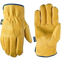 Wells Lamont Men’s Slip-On HydraHyde Full Leather Work Gloves Water-Resistant XX-Large (1168XX), Saddletan