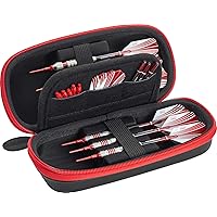 Sentry Dart Case Slim EVA Shell for Steel and Soft Tip Darts, Hold 6 Darts and Features Built-in Storage for Flights, Tips and Shafts