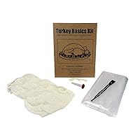 Turkey Roasting Basics Set, Turkey Brine Kit, Includes Large Brining Bag, Roasting Bag, Stuffing Bag, and a Turkey Pop Up Timer, Thanksgiving Cooking Essentials, Deluxe, 4pc Set