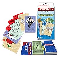 Winning Moves Monopoly The Card Game Games USA, Rummy Style Card Game Version of The World's Most Famous Game for 2 to 4 Players, Ages 8+, Blue