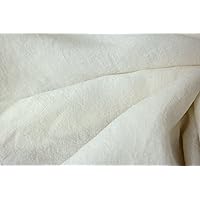 Ivory High Twisted Medium Weight 100% Linen Fabric | Versatile Crafting & Home Decor | Sustainable & Eco-Friendly Material - Ideal for Sewing, Upholstery, and DIY Projects