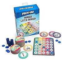 Pack & Go Bingo Game from Spin Master Games Outdoor Games Kids Games Yard Games Portable Rainbow Bingo Chips Games for Adults and Kids Ages 8 and up