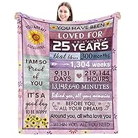 25th Birthday Gifts for Women Blanket, 25th Birthday Decorations for Men Women, 25th Birthday, Best 25th Gift Ideas for Daughter Niece Bestie Sister Friends Blanket 60