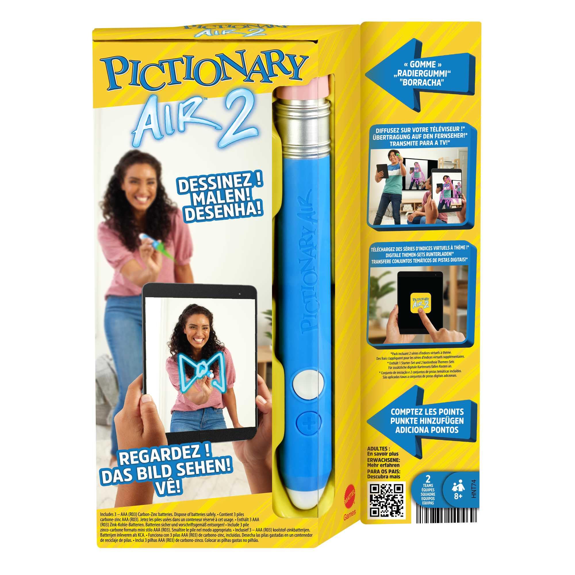 Pictionary Air 2 Game for Kids, Adults, Family and Game Night, Award-Winning Air-Drawing Family Game, Draw in the Air and See it On Screen​​​