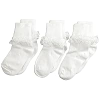 Jefferies Socks Girl's Tutu Lace Socks 3 Pair Pack