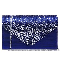 Dasein Ladies Frosted Satin Evening Clutch Purse Bag Crossbody Handbags Party Prom Wedding Envelope