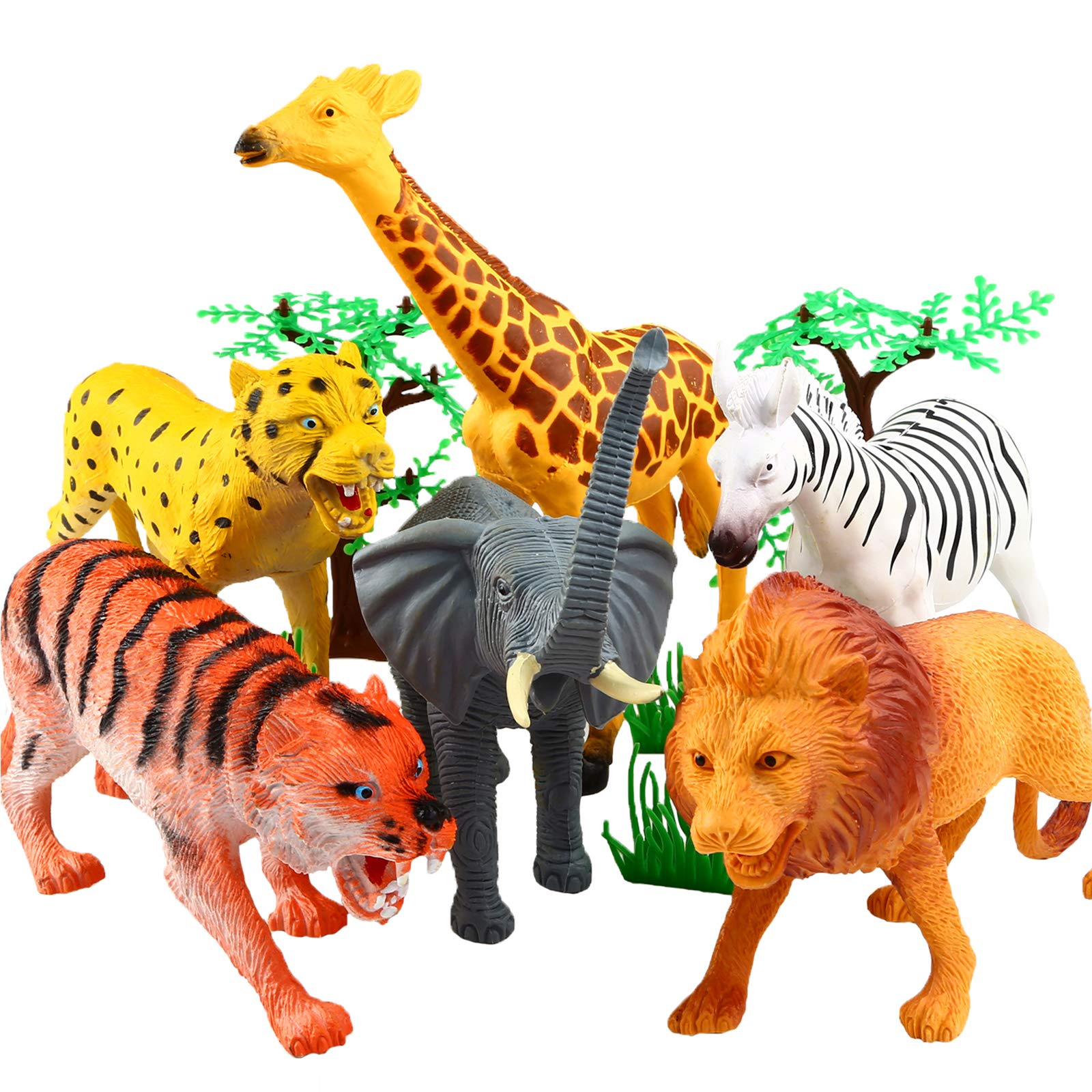 Mua Animal Figure,8 Inch Jumbo Jungle Animal Toy Set(12 Piece),Yeonha Toys  Realistic Wild Vinyl Animal For Kids Toddler Child,Plastic Animal Party  Favors Learning Forest Farm Animals Toys Playset trên Amazon Mỹ chính