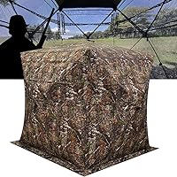 Portable 2-3 Person 270 Degree See Through Hunting Blind Ground Camouflage Pop Up Hub Turkey Deer Blinds Tent