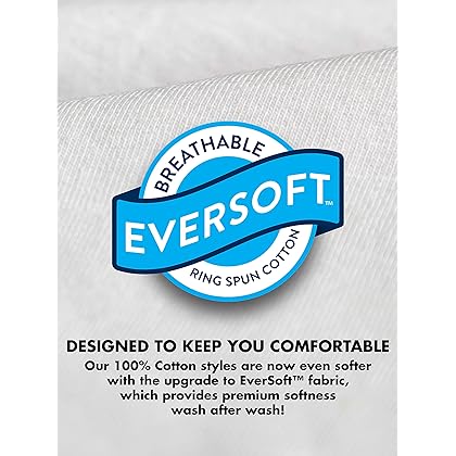 Fruit of the Loom Men's Eversoft Cotton Stay Tucked Crew T-Shirt