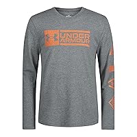 Under Armour Boys' Outdoor Long Sleeve Tee, Stylish Crew Neckline, Cute Full Fit